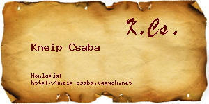 Kneip Csaba névjegykártya